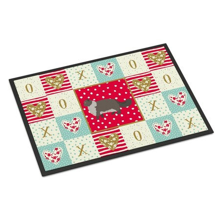 Carolines Treasures 18 x 27 in. Persian Modern No.2 Cat Love Indoor or Outdoor Mat CK5673MAT